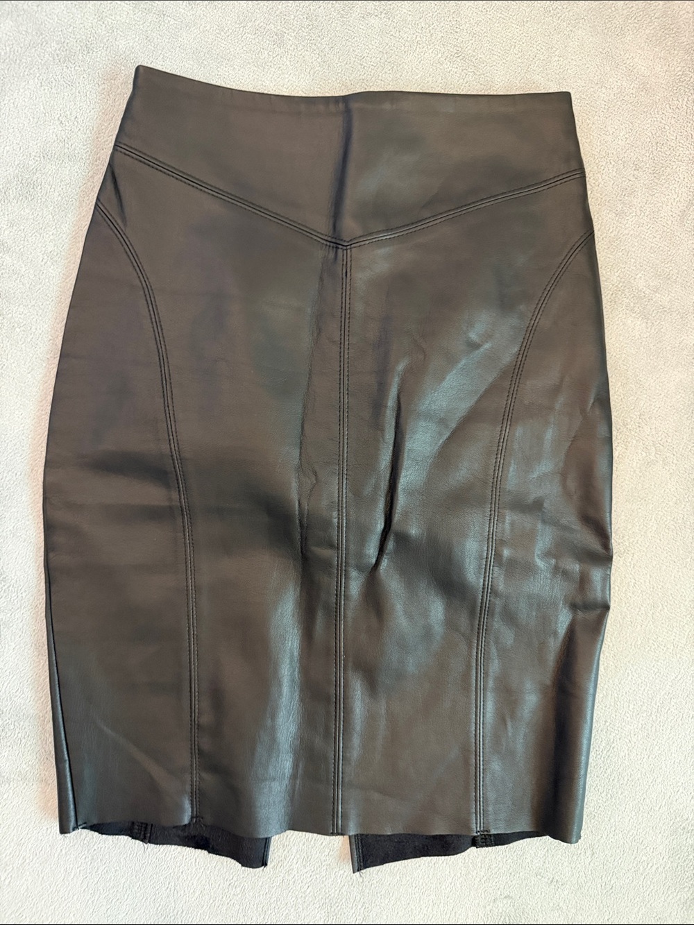 Express Black Vegan Leather Pencil Skirt